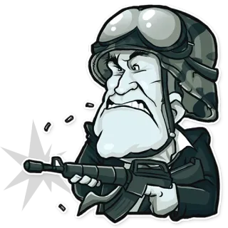 😬 soldat, arme, guerre, armée, armes, agression telegram sticker