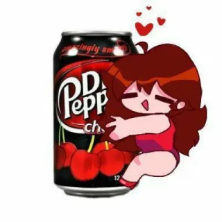 🍬 Girlfriend Friday Night Funkin' surprisingly smooth Dziewczyna, Friday Night Funkin', Dr Pepper, Wiśnia, Soda, Napój, Kreskówka telegram sticker