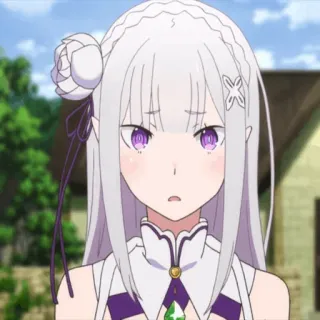 🤍 Emilia Re:Zero Anime, Emilia, Re Zero, Carina, Ragazza telegram sticker
