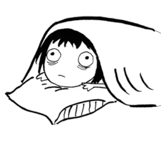 🙄 tired, sleepy, exhausted, bed, pillow, cartoon telegram sticker