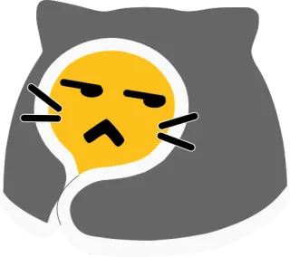 😒 Katze, Emoji, Stimmung, genervt, frustriert, Sticker, Illustration telegram sticker