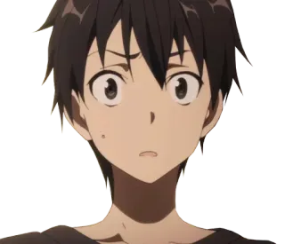 ⚔ anime, surprised, shocked, expression, boy telegram sticker