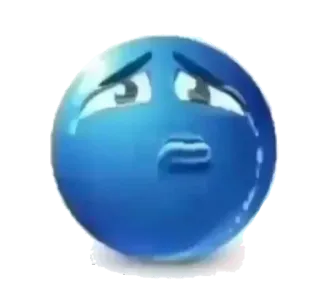 😭 triste, chorando, azul, emoji, chateado whatsapp sticker