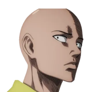 😠 Saitama One-Punch Man anime, manga, Saitama, One-Punch Man, character, hero telegram sticker