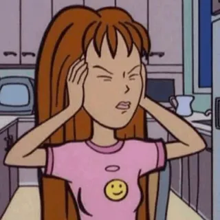 🖤 Daria Morgendorffer Daria Daria, cartoon, animated, teenager, headache, sarcastic telegram sticker