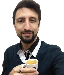 😆 man, coffee, espresso, drink, portrait, beverage telegram sticker