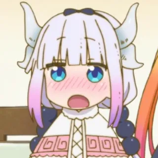 🩹 Kanna Kamui Miss Kobayashi's Dragon Maid anime, naga, Kanna, imut, kawaii whatsapp sticker