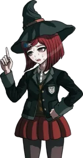 🪄 Himiko Yumeno Danganronpa V3: Killing Harmony anime, witch, school uniform, Danganronpa, Himiko Yumeno telegram sticker