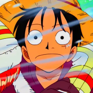 😕 Luffy One Piece Anime, One Piece, Luffy, Kartun, Manga telegram sticker
