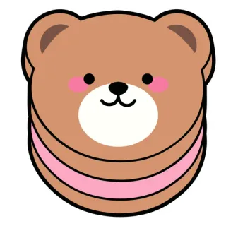 🐻 ours, animal, mignon, dessin animé, kawaii, autocollant whatsapp sticker