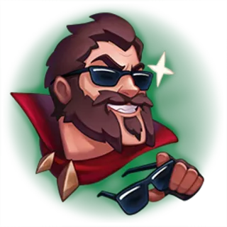 😎 Graves League of Legends 무덤, 리그 오브 레전드, 비디오 게임, 캐릭터, 멋진 telegram sticker