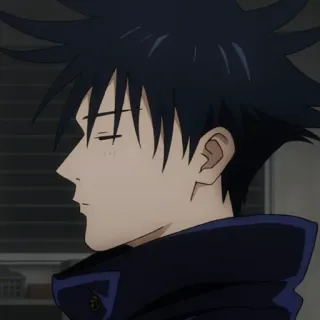 ♣️ Megumi Fushiguro Jujutsu Kaisen Anime, Manga, Ernst, Seitenprofil telegram sticker