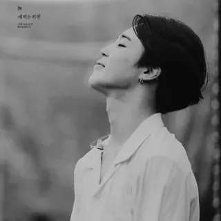 ☁️ Jimin 에뻐는 지민 지민, BTS, 케이팝, 가수, 아이돌, 흑백, 한국 팝 telegram sticker