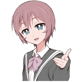 Молчаливая-тян @Nyasticks telegram stickers