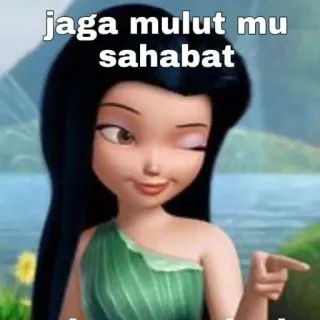 🫵 Tinker Bell Disney Fairies jaga mulut mu sahabat telegram sticker