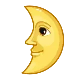 🌛 mặt trăng, trăng lưỡi liềm, khuôn mặt, thiên thể, đêm, bầu trời telegram sticker
