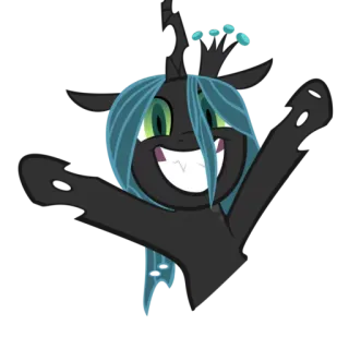 😁 Queen Chrysalis My Little Pony mlp, chrysalis, rainha chrysalis, my little pony, vilão, feliz telegram sticker