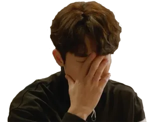 😔 traurig, verärgert, weinend, facepalm, emotion, mann telegram sticker
