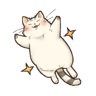 🤗 chat, mignon, joyeux, animal, autocollant, dessin animé telegram sticker