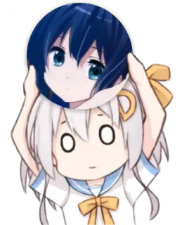🤔 Anime, Manga, Chibi, Fille, Dessin animé, Mignon, Sticker whatsapp sticker