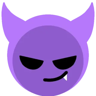 😈 Teufel, Böse, Dämon, Lila, Monster whatsapp sticker