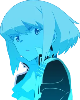 😟 Anime, Ragazza, Cartone animato, Personaggio telegram sticker