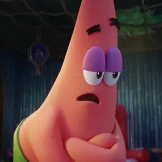 🐙 Patrick Star Patrick Star, Spongebob, cartoon character, pink starfish, animated, funny telegram sticker
