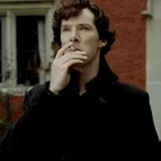 🔎 Sherlock Holmes sherlock, holmes, détective, fumeur, benedict cumberbatch whatsapp sticker
