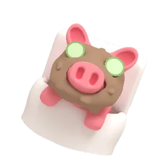 💆 cochon, sommeil, relaxation, spa, mignon, animal, chamallow telegram sticker