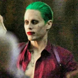 ✖️ Joker Joker, DC Comics, villain, comic book, green hair, makeup telegram sticker