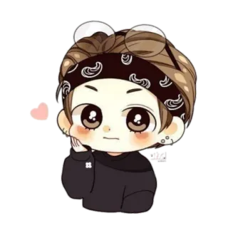 😑 cute, cartoon, anime, chibi, kawaii, sticker whatsapp sticker