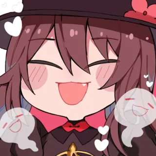 🌸 Hu Tao Genshin Impact Anime, Carino, Personaggio, Gioco, Fantasma telegram sticker