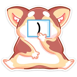 🐕 햄스터, 동물, 귀여운, 스티커, 이모지, 일러스트 telegram sticker