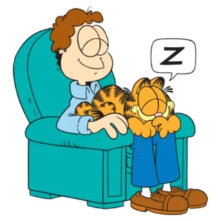💤 Garfield Z Garfield, desenho animado, gato, dormindo, cansado, soneca telegram sticker
