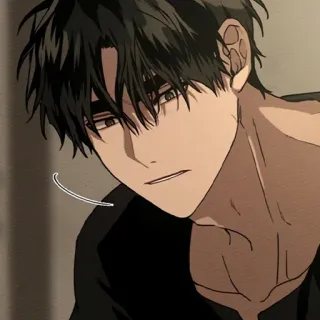 ♥️ Anime, Uomo, Personaggio, Bello, Maschio, Ritratto telegram sticker
