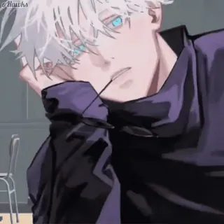🍢 Gojo Satoru Jujutsu Kaisen アニメ, 五条, 五条悟, 呪術廻戦, マンガ, ステッカー, 白髪 telegram sticker