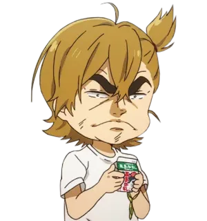 😠 Anime, Dibujos animados, Enojado, Expresión, Divertido, Personaje telegram sticker