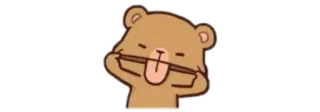 😝 oso, dibujos animados, lindo, pegatina whatsapp sticker