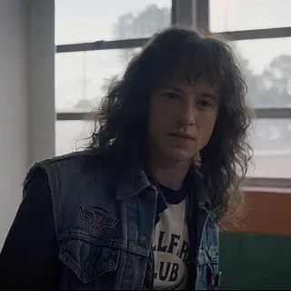 😑 Eddie Munson Stranger Things HELLFIRE CLUB Эдди Мансон, Очень странные дела, Клуб адского пламени, Dungeons and Dragons, 80-е, Сериал telegram sticker