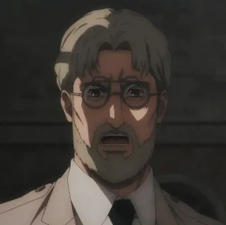 🤨 Zeke Yeager Attack on Titan Anime, Personagem, Masculino, Homem, Óculos, Barba whatsapp sticker