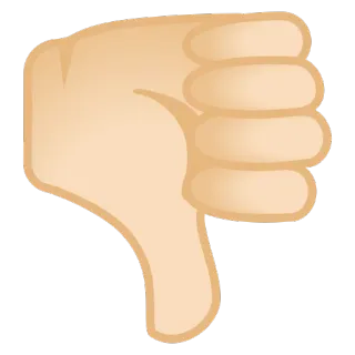 👎 Jempol ke bawah, Tidak suka, Gerakan tangan, Negatif telegram sticker