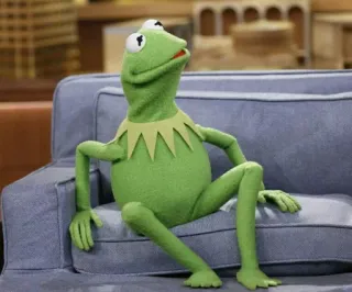 😐 Kermit Kermit la Rana, Muppets, rana, pupazzo, verde telegram sticker