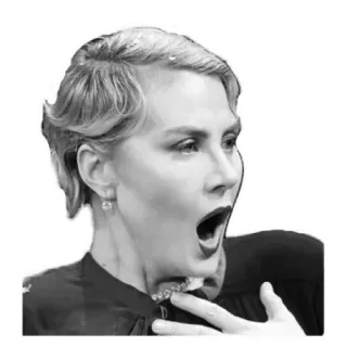 😱 geschockt, Frau, überrascht, offener Mund, Gesichtsausdruck telegram sticker
