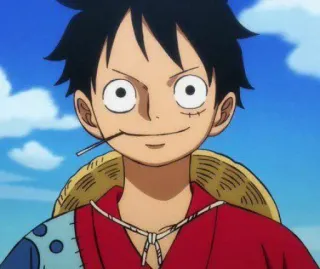 🙂 Monkey D. Luffy One Piece Аниме, Манга, Мультфильм, Пират, Соломенная шляпа, Луффи, Ван Пис telegram sticker