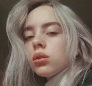😕 Billie Eilish Billie Eilish, นักร้อง, คนดัง, ภาพเหมือน, นักดนตรี telegram sticker