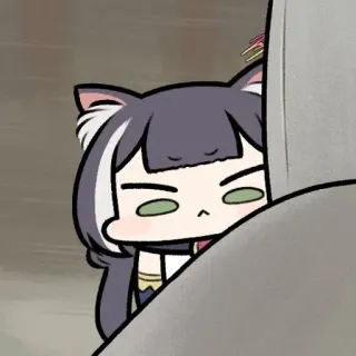 👀 Anime, Kartun, Catgirl, Ilustrasi, Stiker telegram sticker