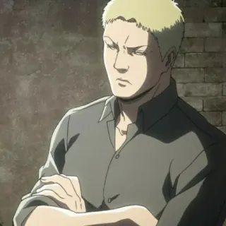 🐱 Reiner Braun Attack on Titan anime, attack on titan, character, reiner braun, soldier, military whatsapp sticker