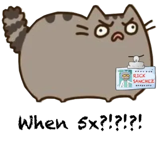 🤑 Rick Sanchez Rick and Morty gato, Rick y Morty, dibujos animados, gracioso, Pusheen, Rick Sanchez, personaje whatsapp sticker