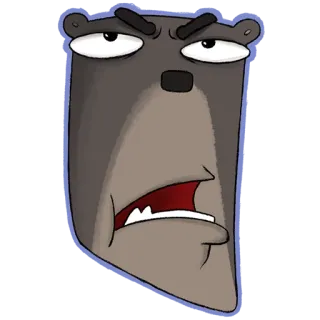 😖 bear, cartoon, funny, animal, sticker, expression telegram sticker
