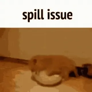 🥴 spill issue spill, issue, funny, animal, accident, meme telegram sticker